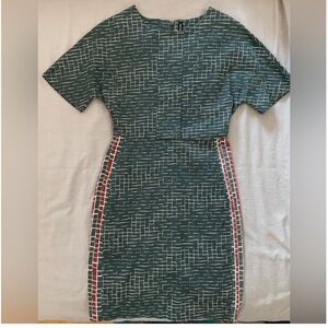 W118 by Walter Baker Green Dress with Geometric Pattern
